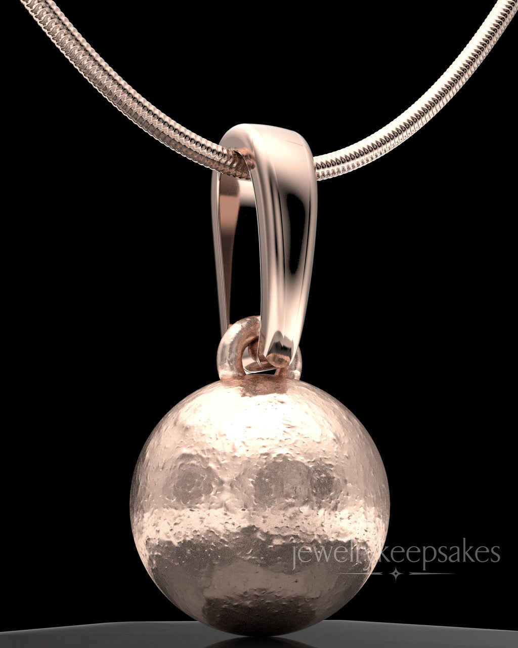 Rose Gold Plated Spherical Permanently Sealed Waterproof Keepsake Jewelry