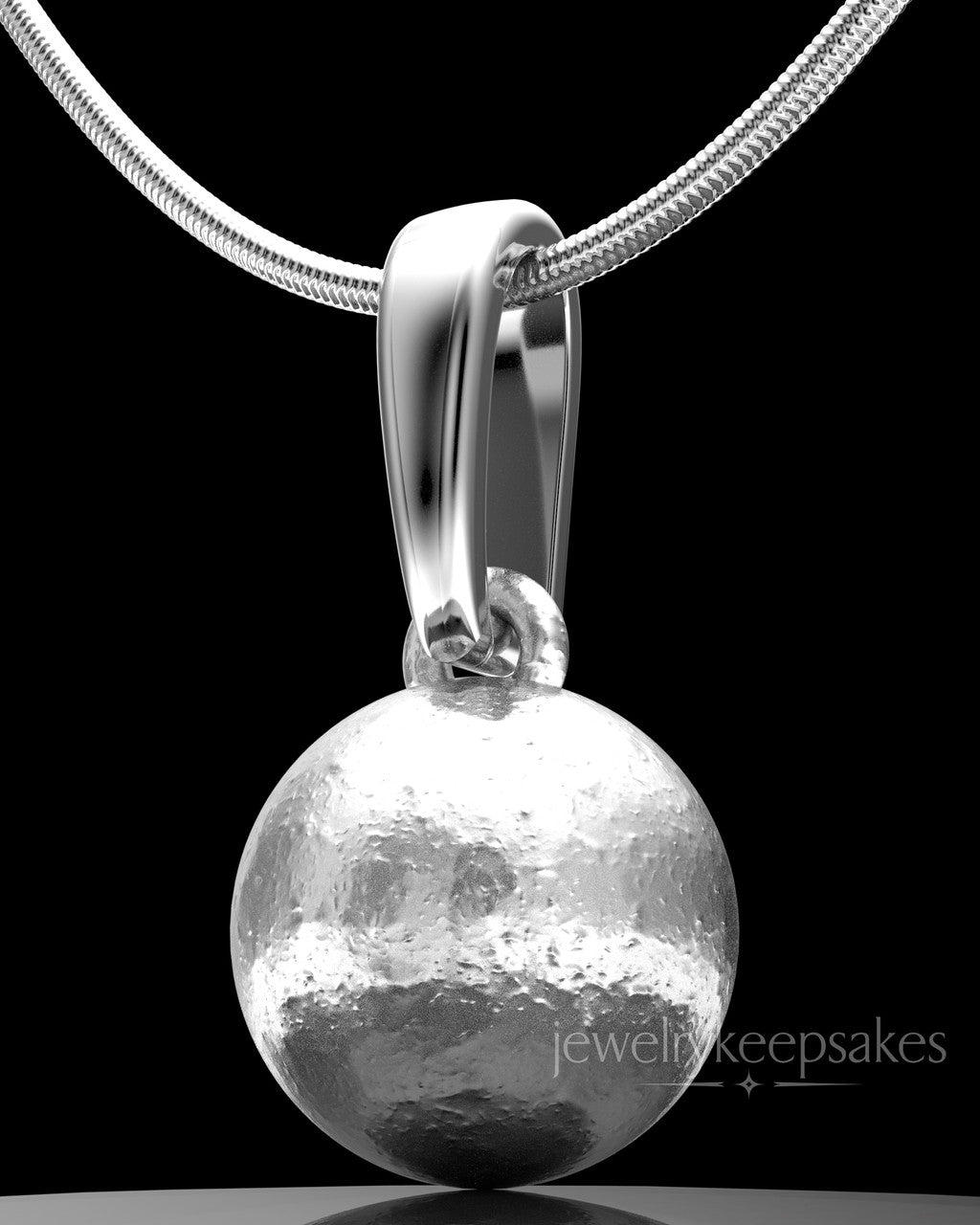 Sterling Silver Spherical Permanently Sealed Waterproof Keepsake Jewelry