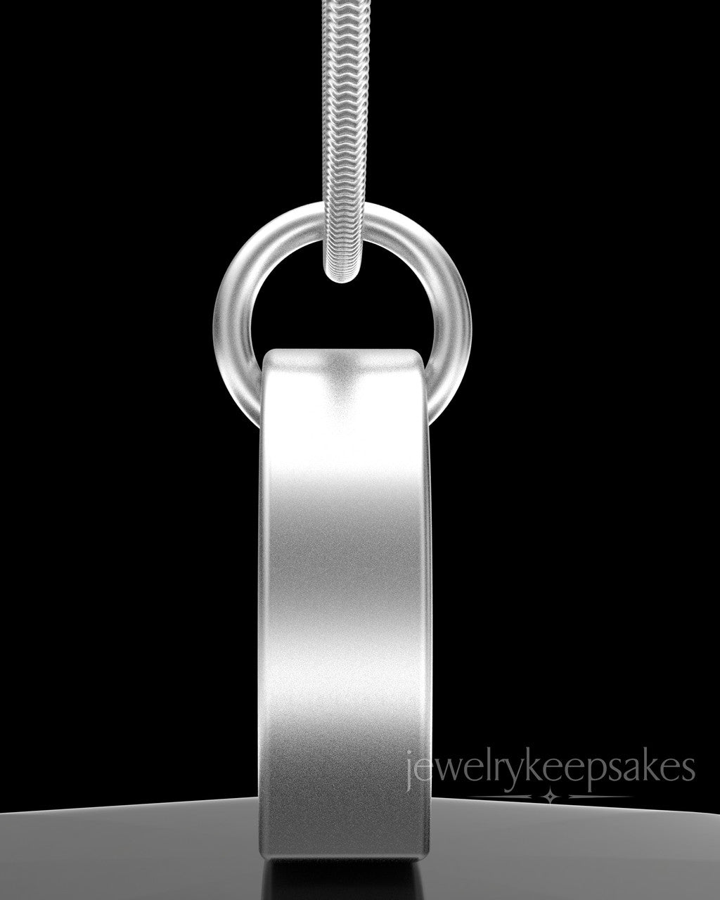 Solid 14k White Gold Angled Heart Permanently Sealed Waterproof Keepsake Jewelry