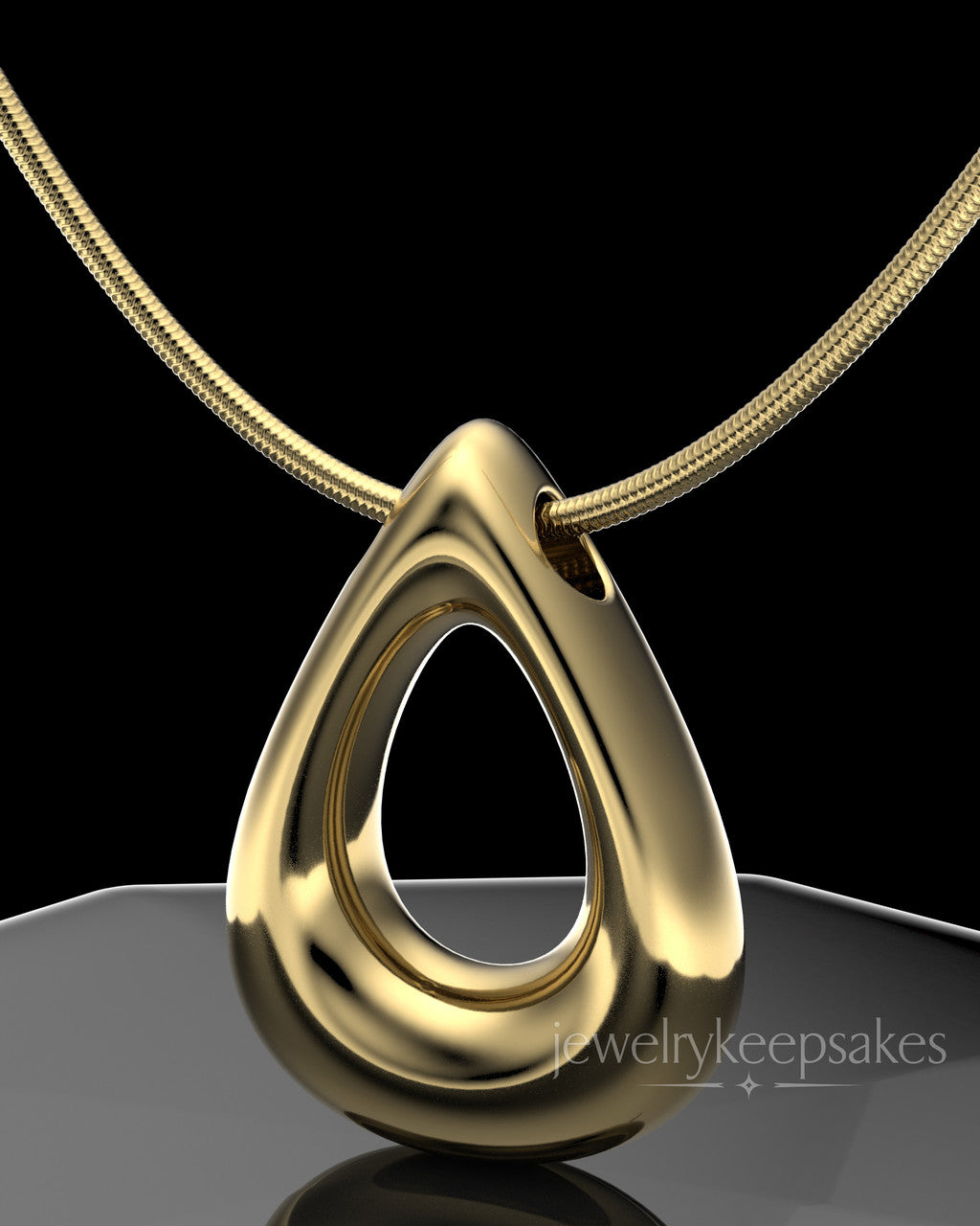 Gold Plated Permanently Sealed Teardrop Waterproof Keepsake Jewelry