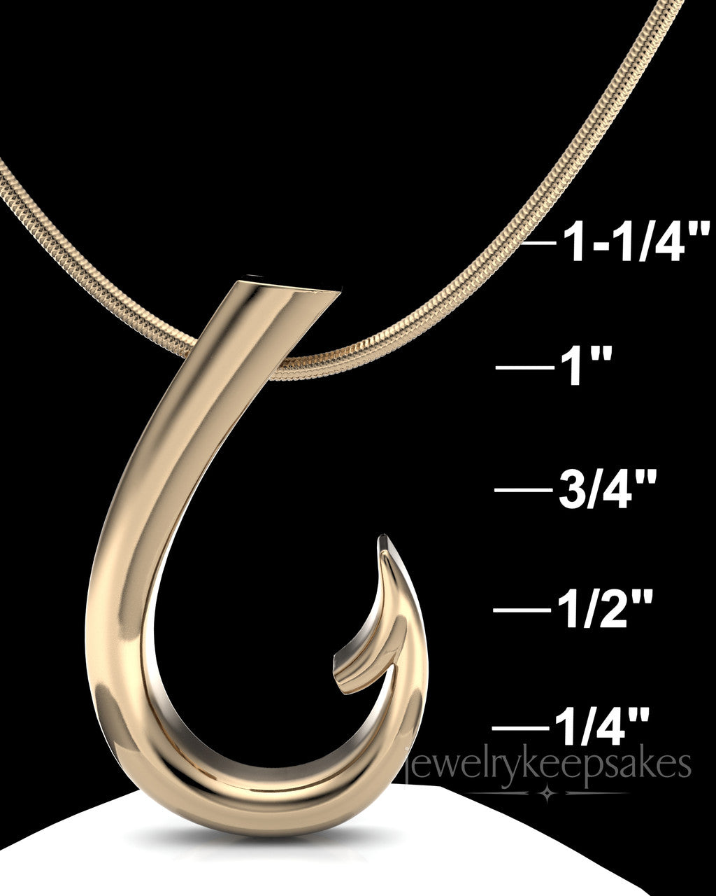 Solid 14k Gold Hook Permanently Sealed Waterproof Cremation Pendant