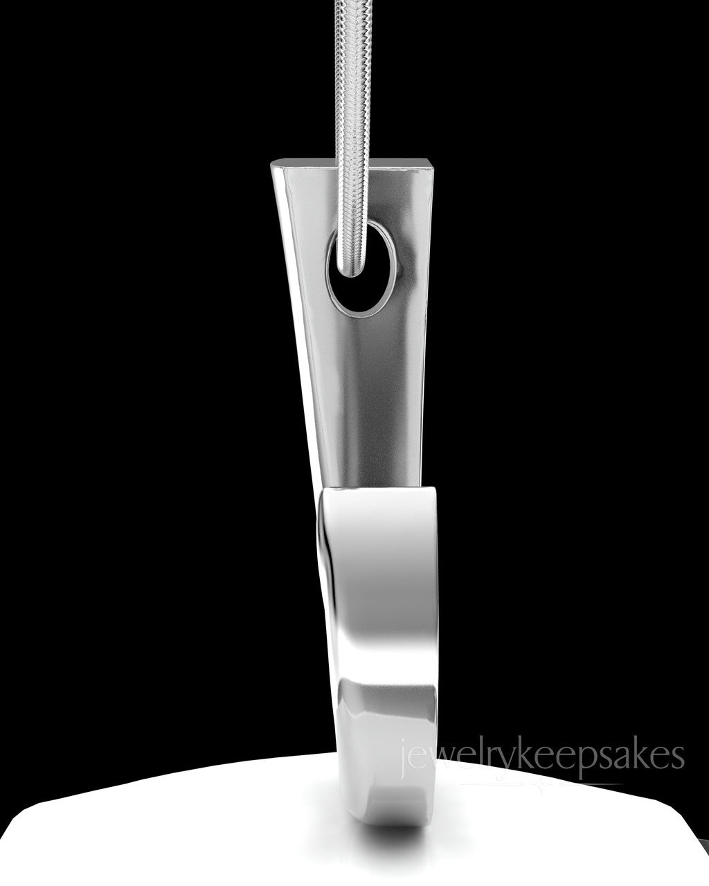 Sterling Silver Hook Permanently Sealed Waterproof Cremation Pendant