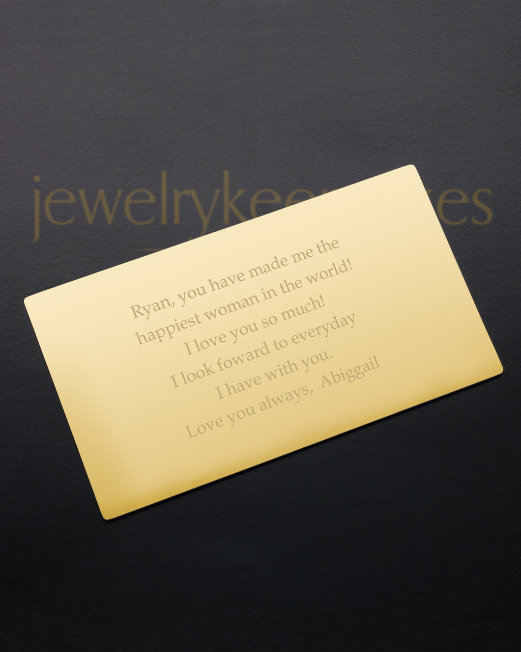 Gold Tenderness Wallet Card
