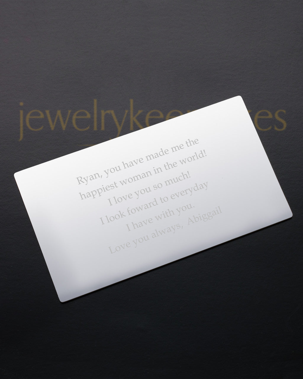 Stainless Steel Memories Photo Engraved Wallet Card