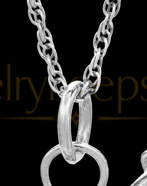 Golf Clubs White Gold Jewelry Urn