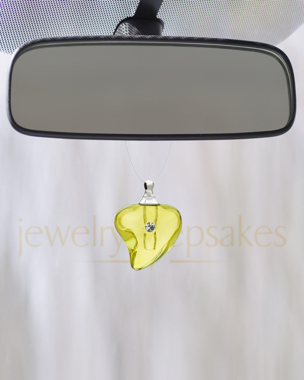 Golden Shapely Heart Glass Reflection Pendant