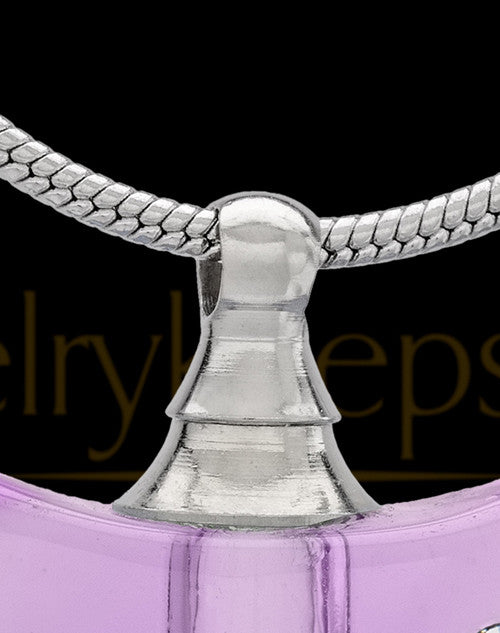 Violet So Loved Glass Cremation Jewelry