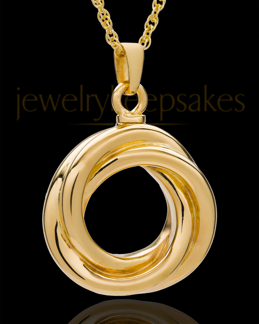 Urn Pendant 14K Gold Ringed Eternity