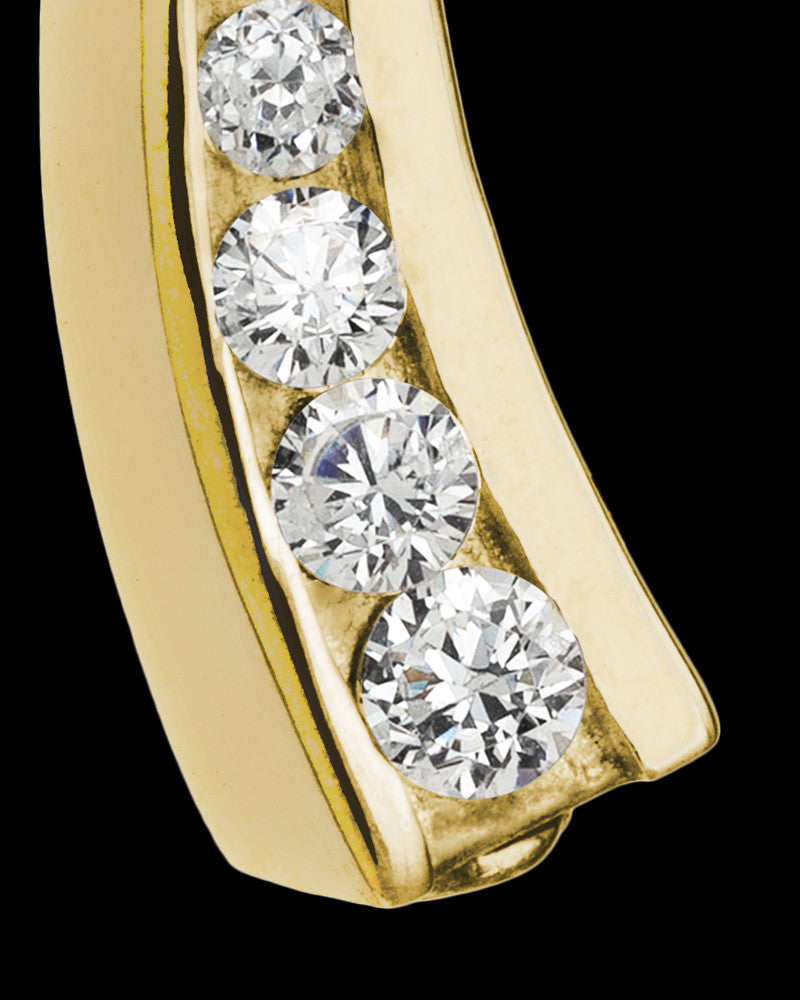 Remembrance Jewelry Cubic Zirconia Filled Gold Plated Leaf