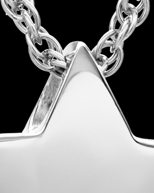 14K White Gold Sliding Star Cremation Keepsake