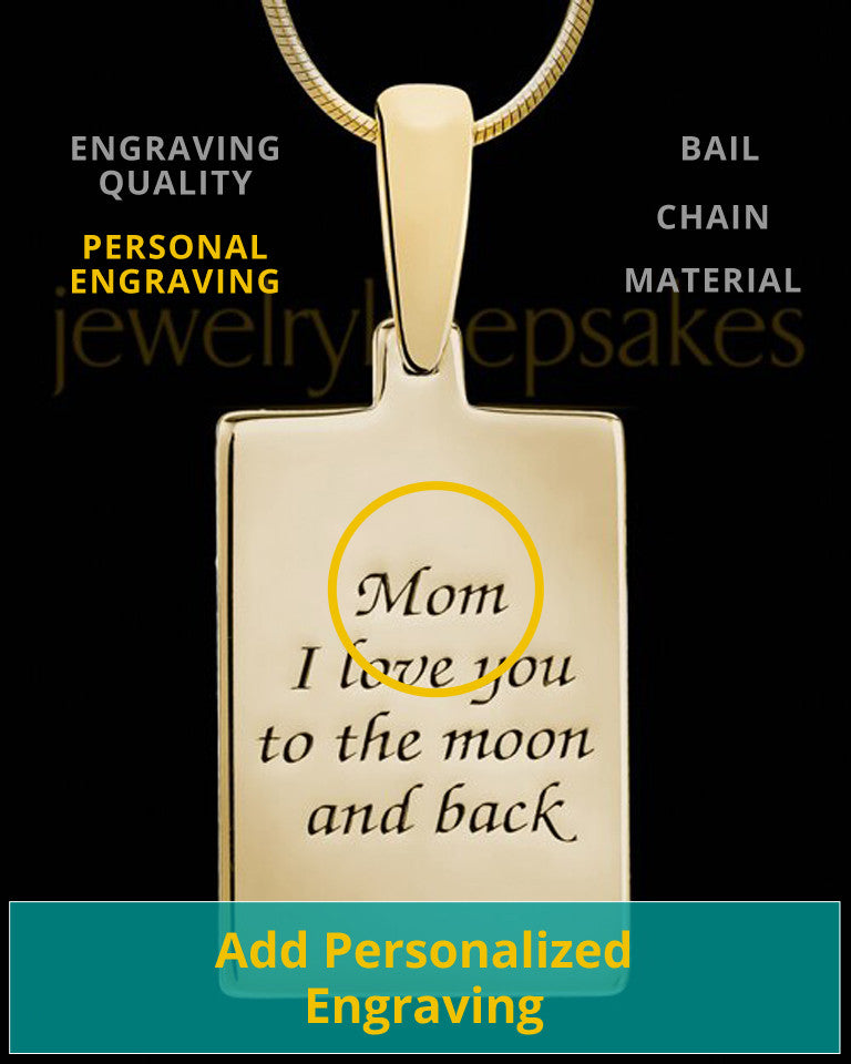 Framed Gold Plated Rectangle Thumbprint Pendant