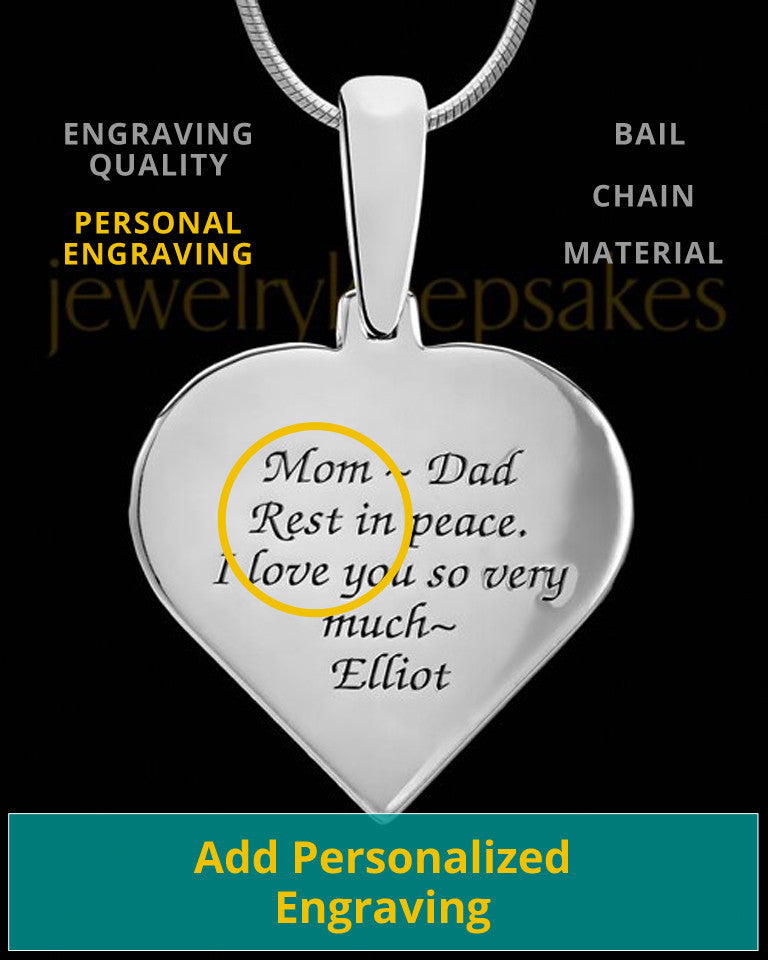 Personalized Dual Thumbprint Heart Pendant Necklace In Sterling Silver