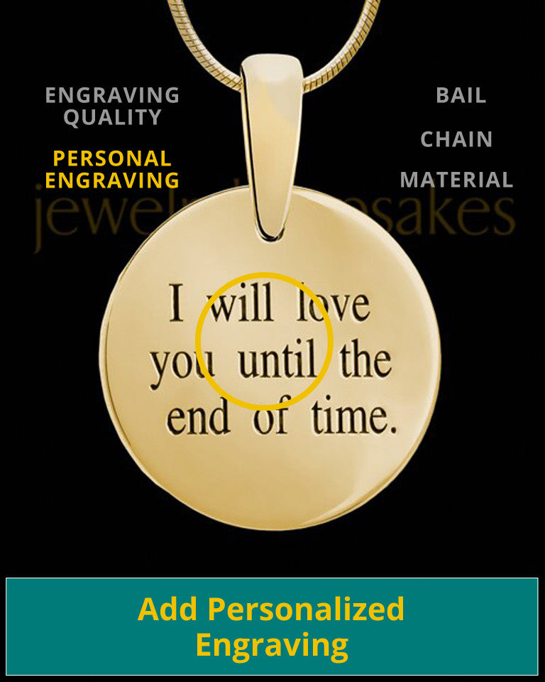 Solid 14k Gold Raised Initial Thumbprint Pendant