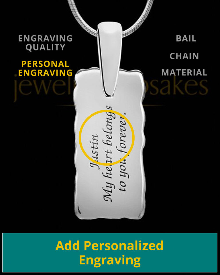 Custom Gold Thumbprint Memorial Pendant With Engraving