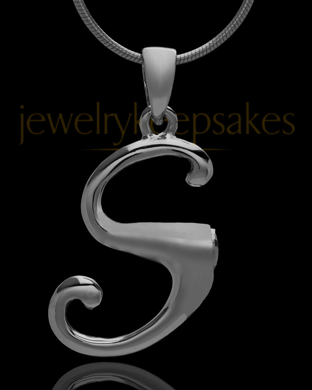 Black Plated "S" Keepsake Jewelry