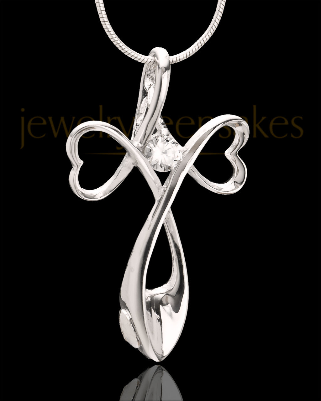 Sterling Silver Forever in My Heart Cremation Urn Pendant