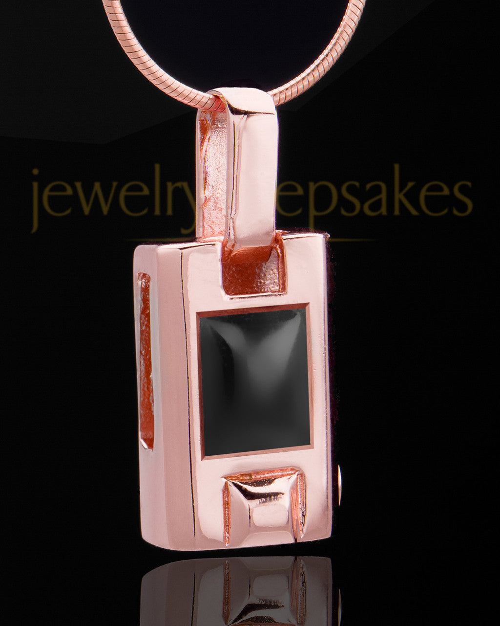 Rose Gold Plated Noble Cylinder Keepsake Jewelry