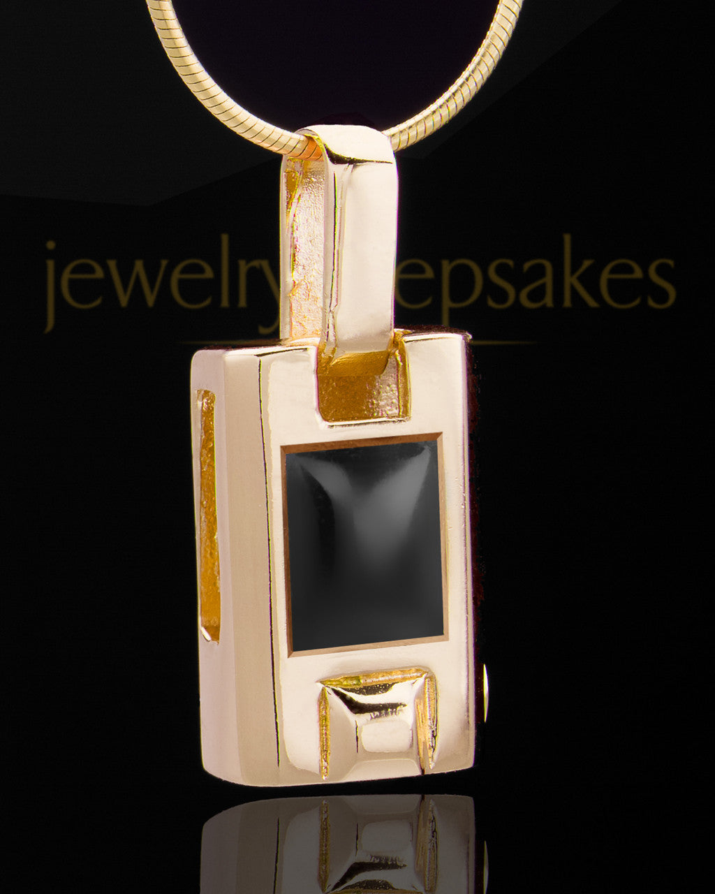 Gold Plated Noble Cylinder Keepsake Jewelry