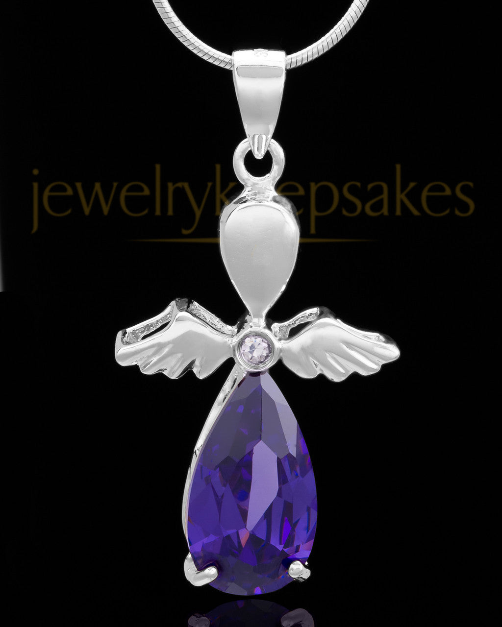Silver Plated Angelic Symphony Cremation Urn Pendant