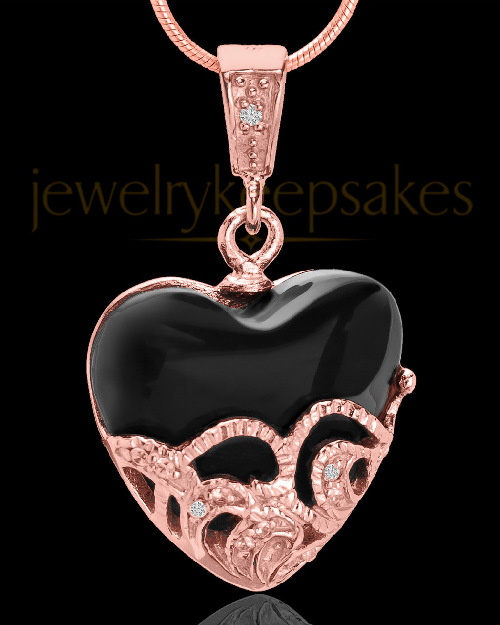 Rose Gold Plated Bundled Heart Keepsake Jewelry