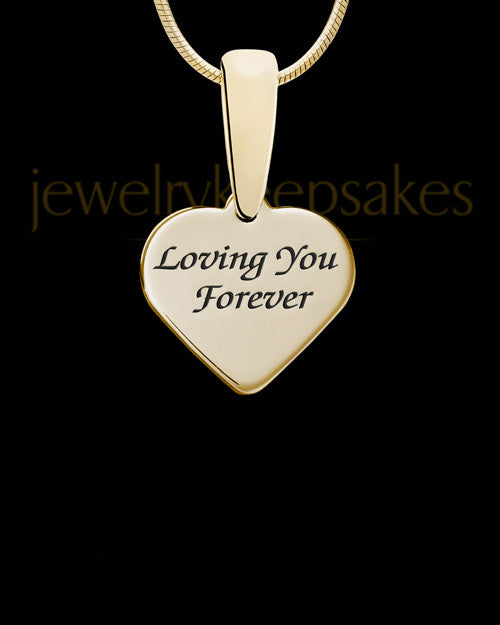 Solid 14K Gold Dramatic Heart Ash Jewelry