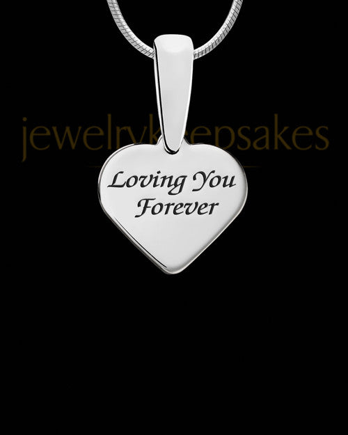 Spiritual Heart Silver Ash Jewelry