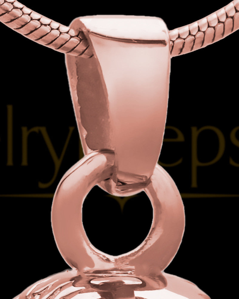 Baseball Urn Pendant in 14 Karat Rose Gold