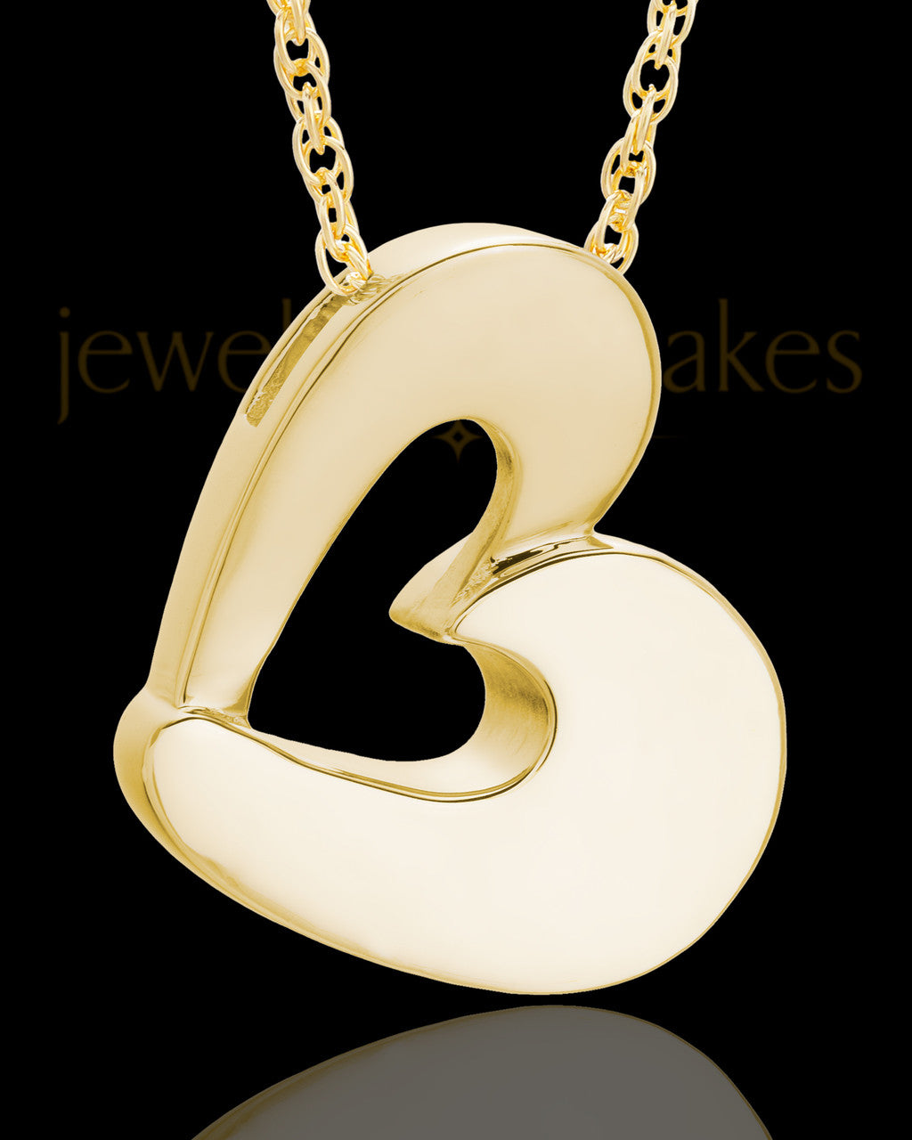 Urn Jewelry Gold Plated Chic Heart Keepsake