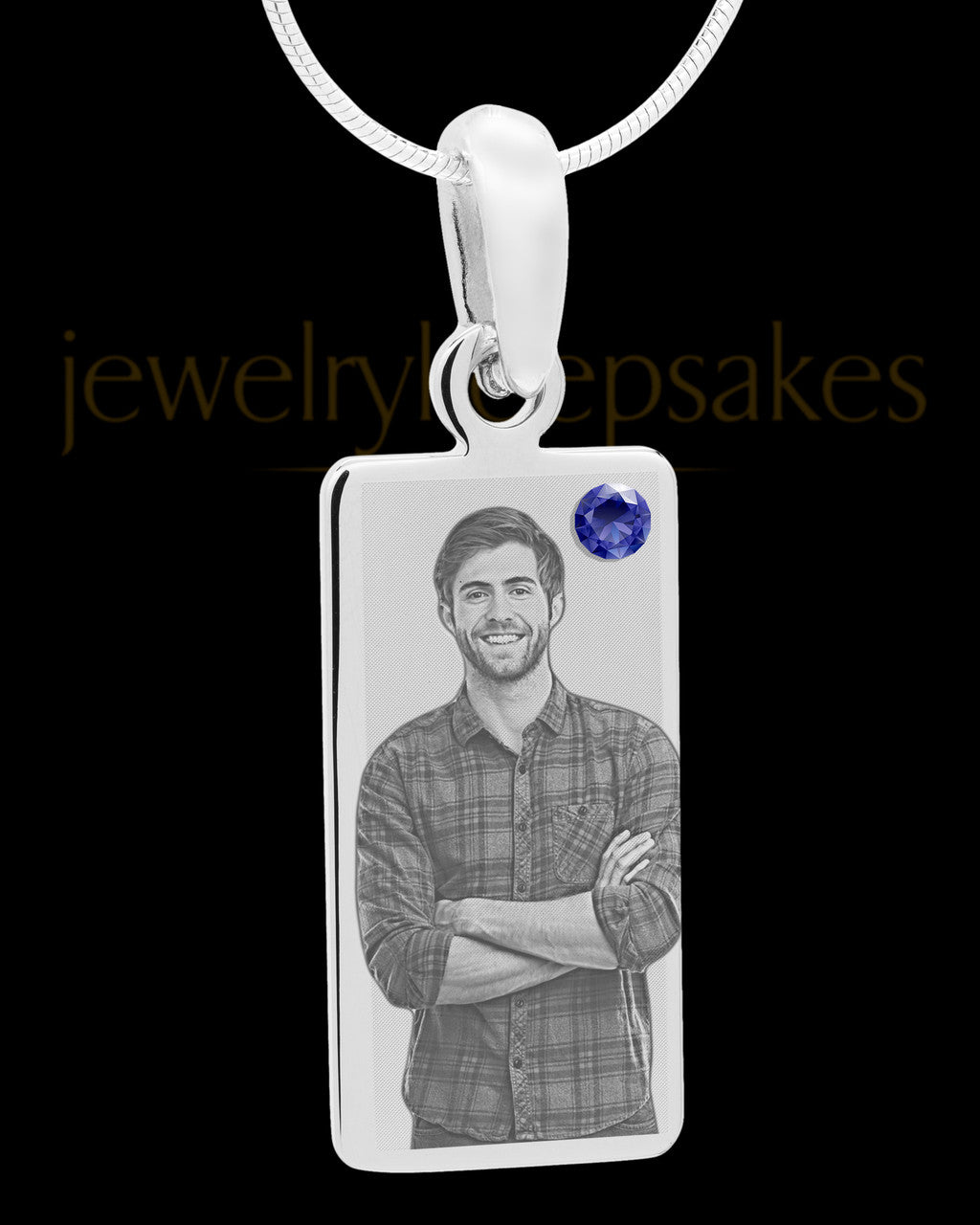 September Photo Long Rectangle in Stainless Steel
