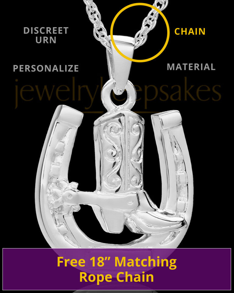 Memorial Pendant Sterling Silver Giddy Up