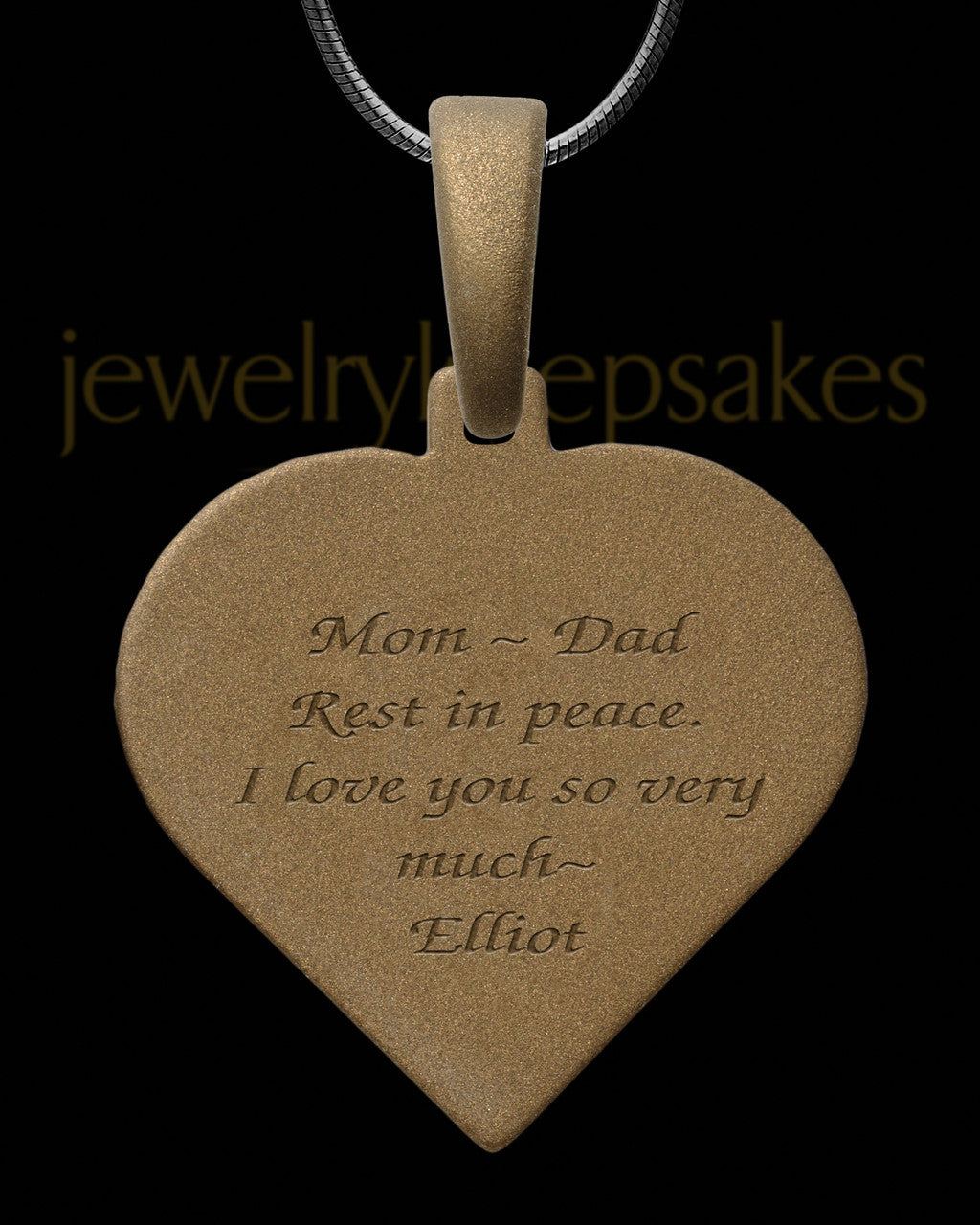 Two-thumbprint Sterling Silver Bronze Finished Pendant