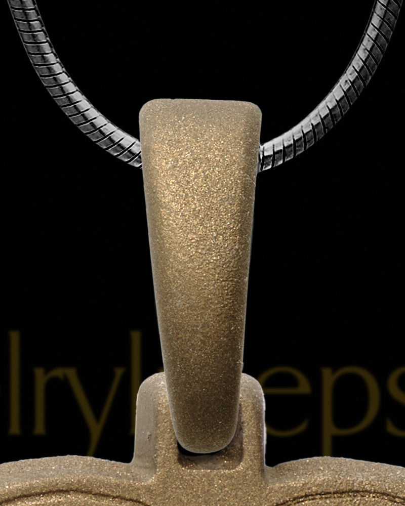 Two-thumbprint Sterling Silver Bronze Finished Pendant