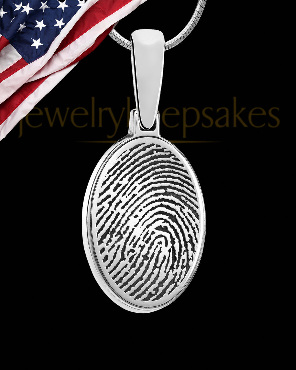 Custom Thumbprint Pendant Necklace in Sterling Silver With Engraving - The Perfect Personalized Gift