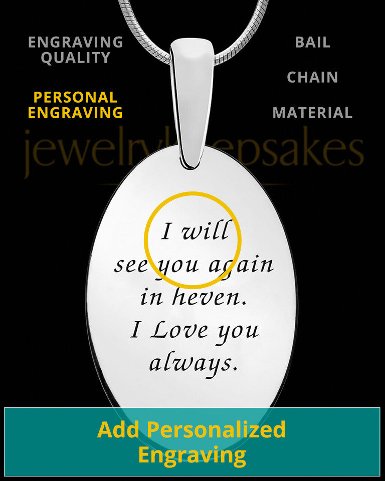 Sterling Silver Heartfelt Oval Heart Thumbprint Pendant