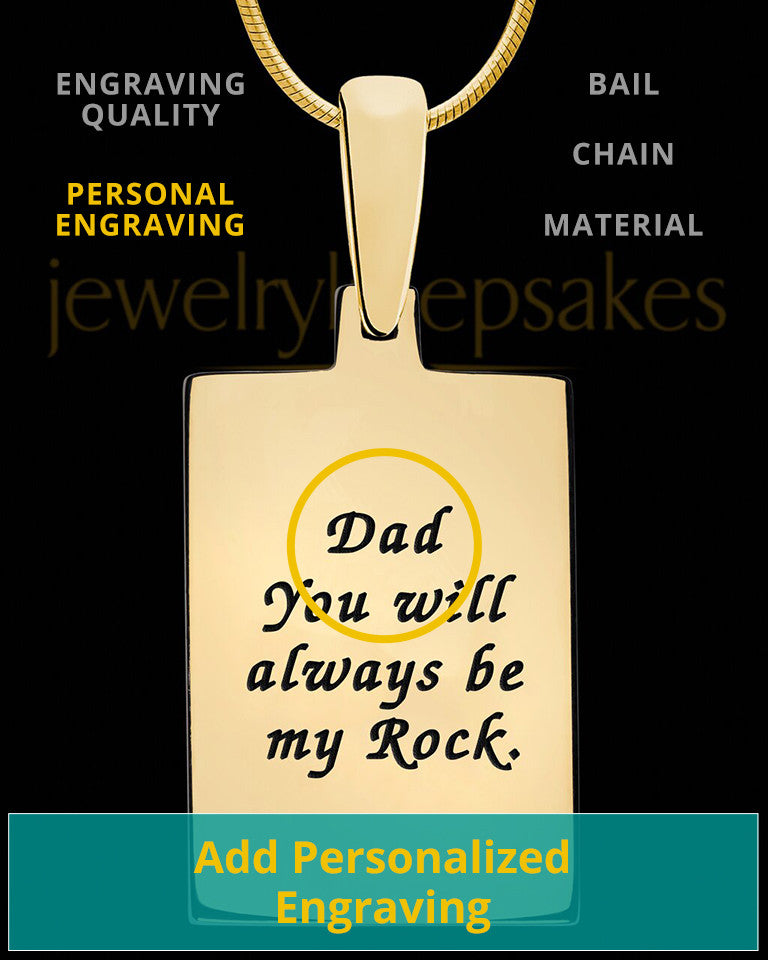 Initial Rectangle Gold Plated Thumbprint Pendant