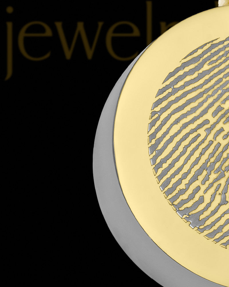 Gold Plated Stainless Abounding Circle Thumbprint Pendant