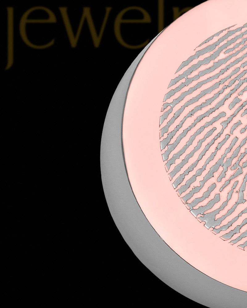 Rose Gold Plated Stainless Abounding Circle Thumbprint Pendant