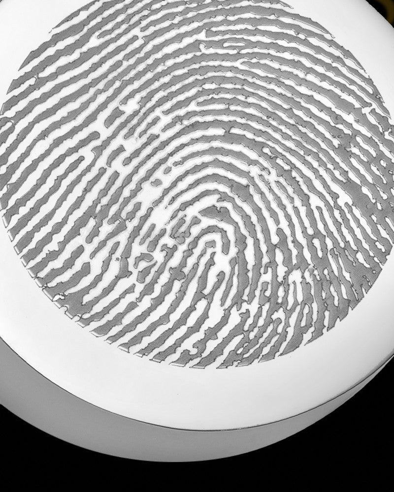 Stainless Abounding Circle Thumbprint Pendant