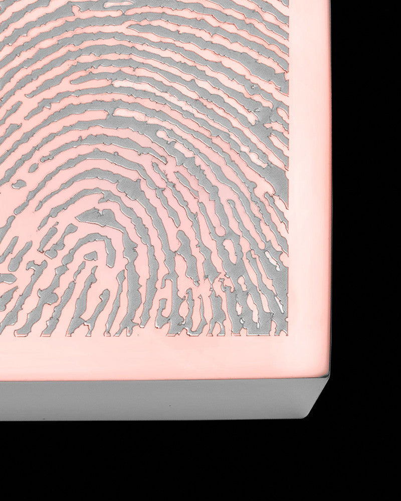 Rose Gold Plated Stainless Whispering Thoughts Thumbprint Pendant