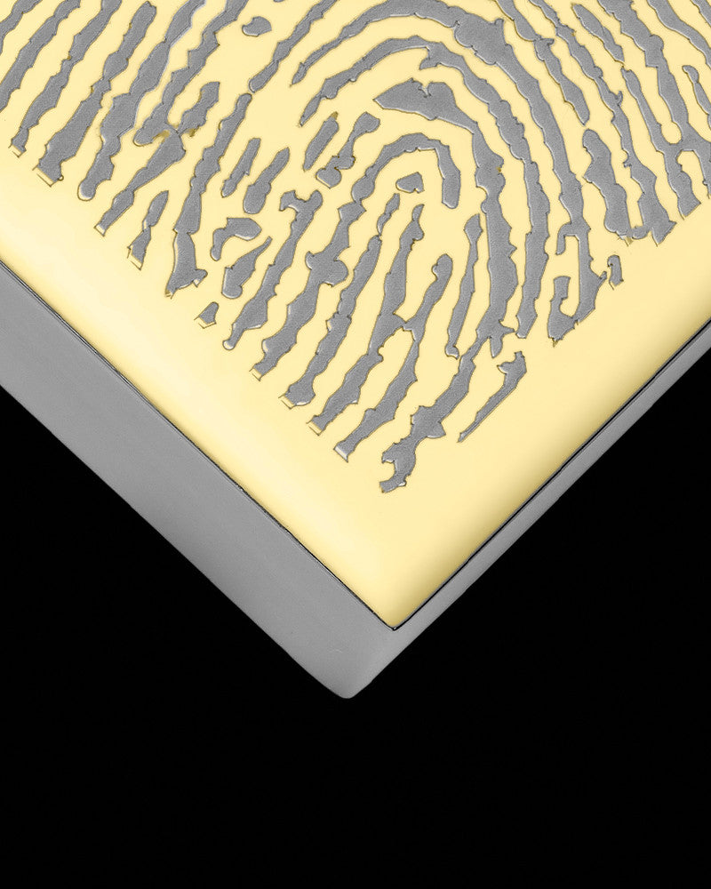 Gold Plated Stainless Beloved Diamond Thumbprint Pendant