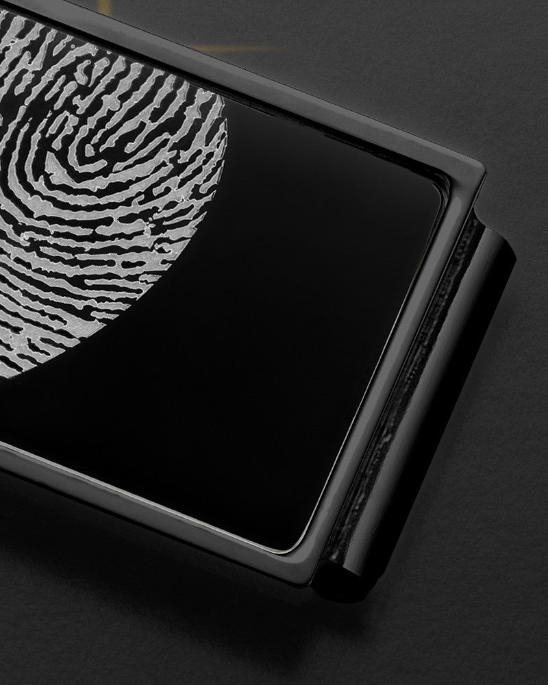 Black on Black Stainless Thumbprint Money Clip