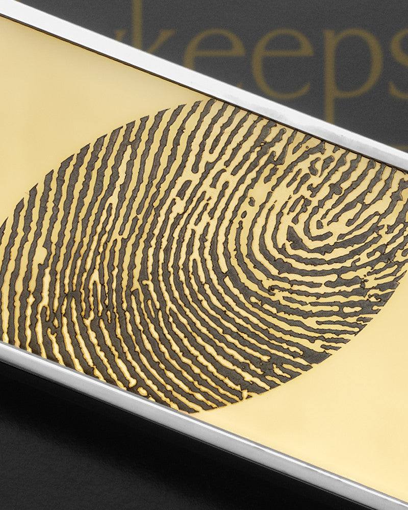 Gold on Silver Stainless Thumbprint Money Clip