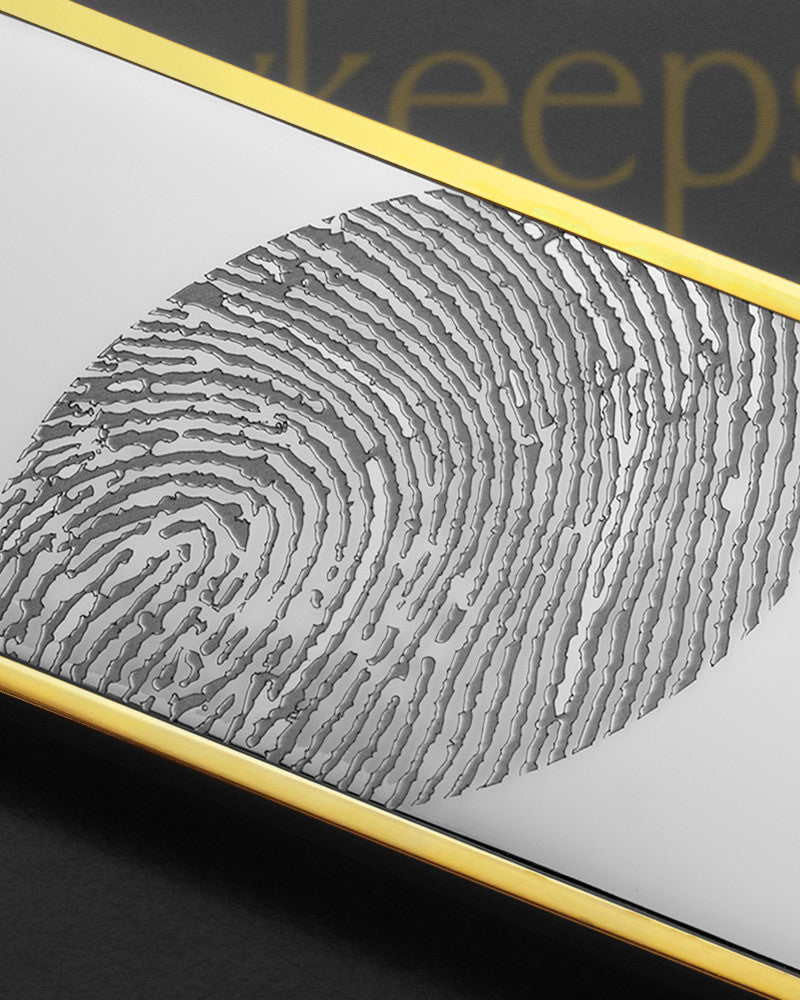 Silver on Gold Stainless Thumbprint Money Clip