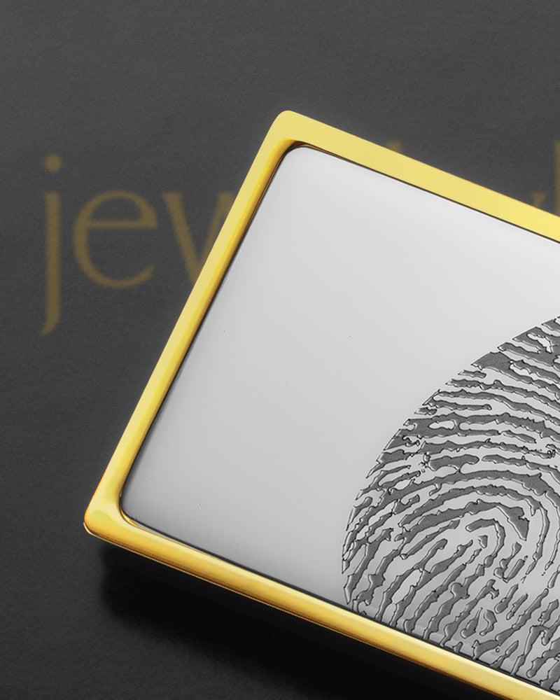 Silver on Gold Stainless Thumbprint Money Clip