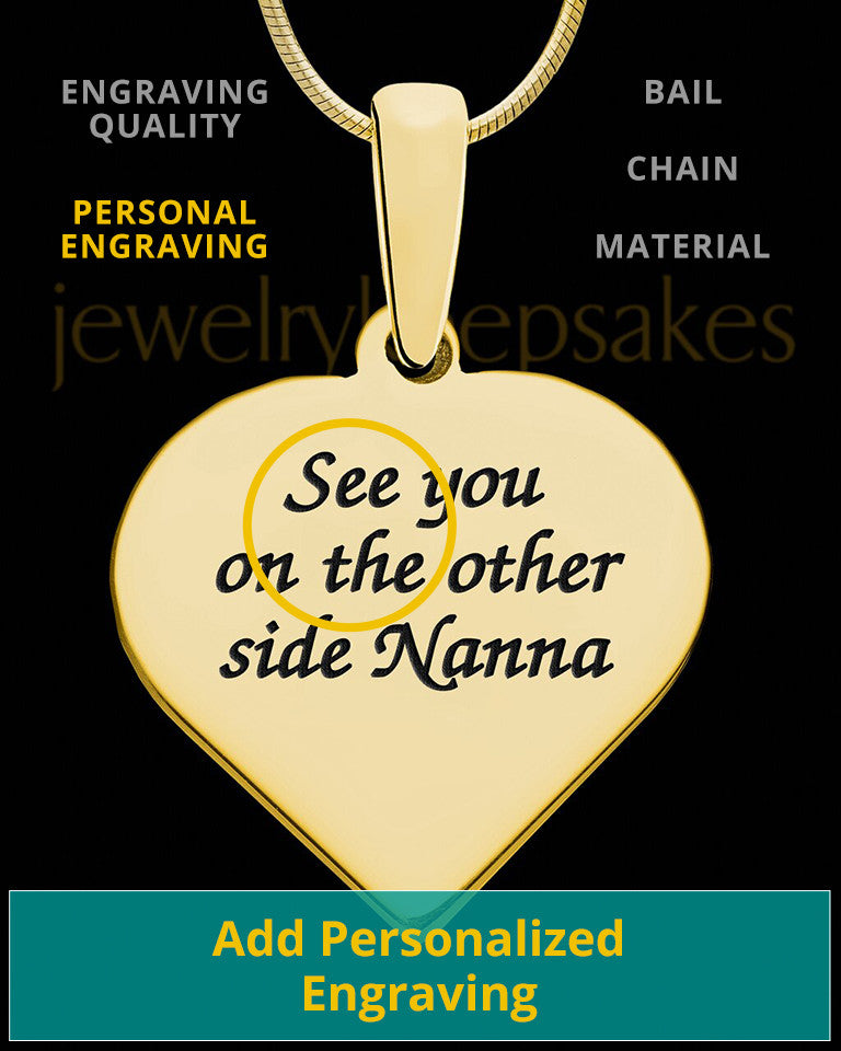 Solid 14K Gold Raised Heart Thumbprint Pendant