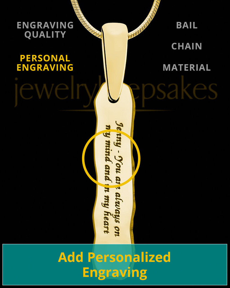 Gold Textured Sterling Silver Thumbprint Bar Pendant