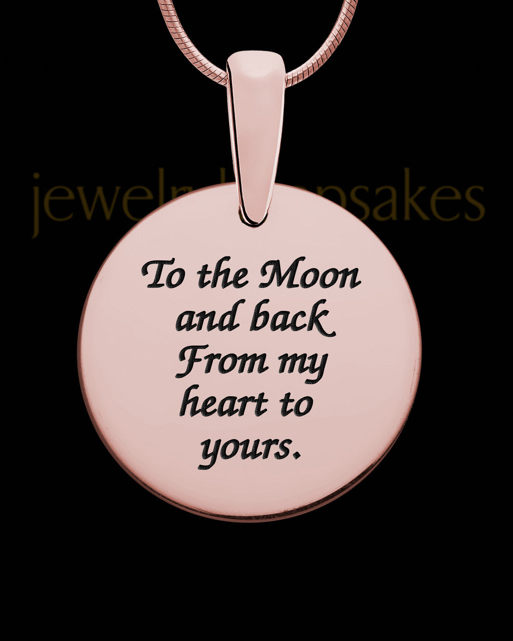 Rose Gold Sterling Silver Signature Circle Thumbprint Pendant