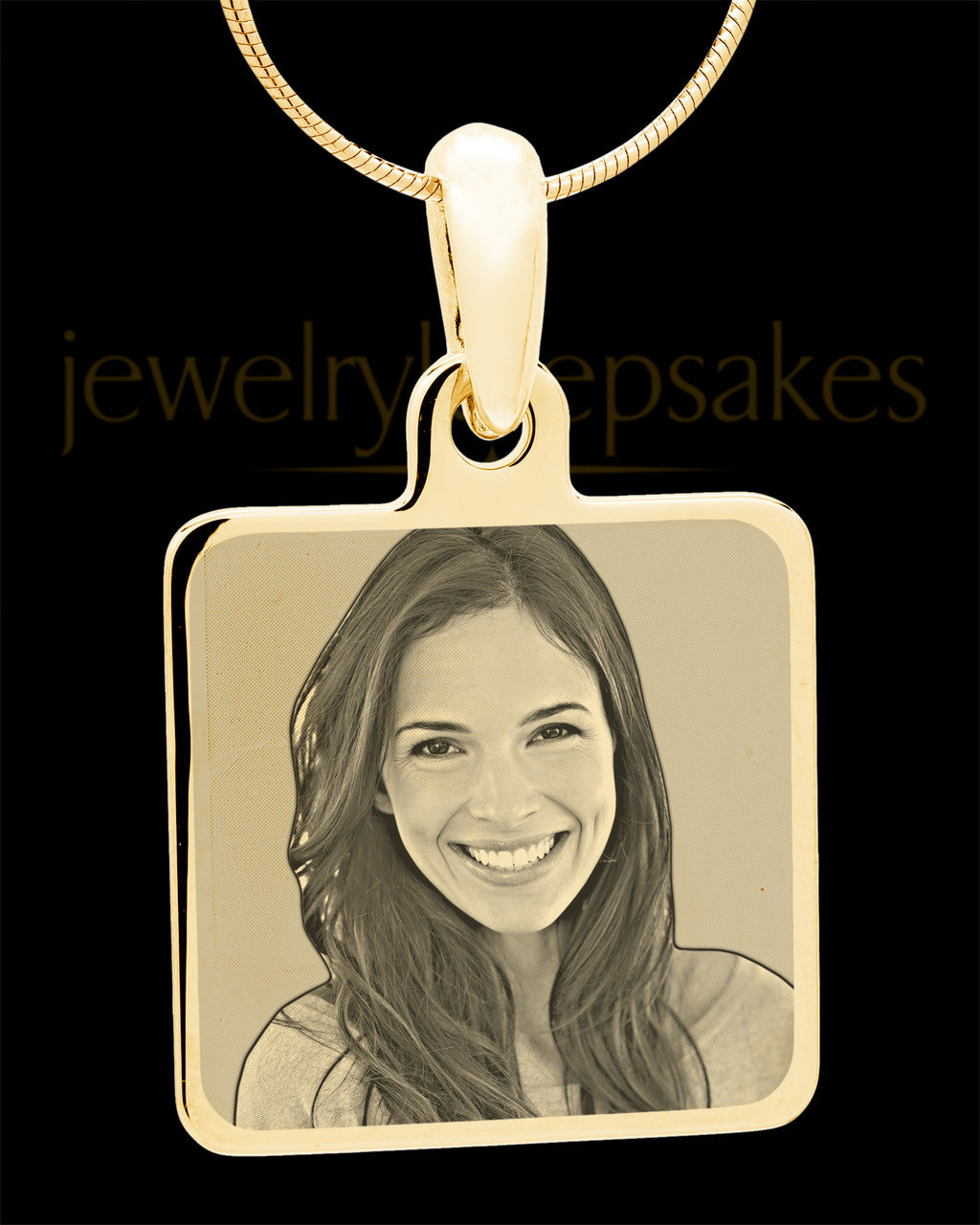 Gold Plated over Stainless Photo Square