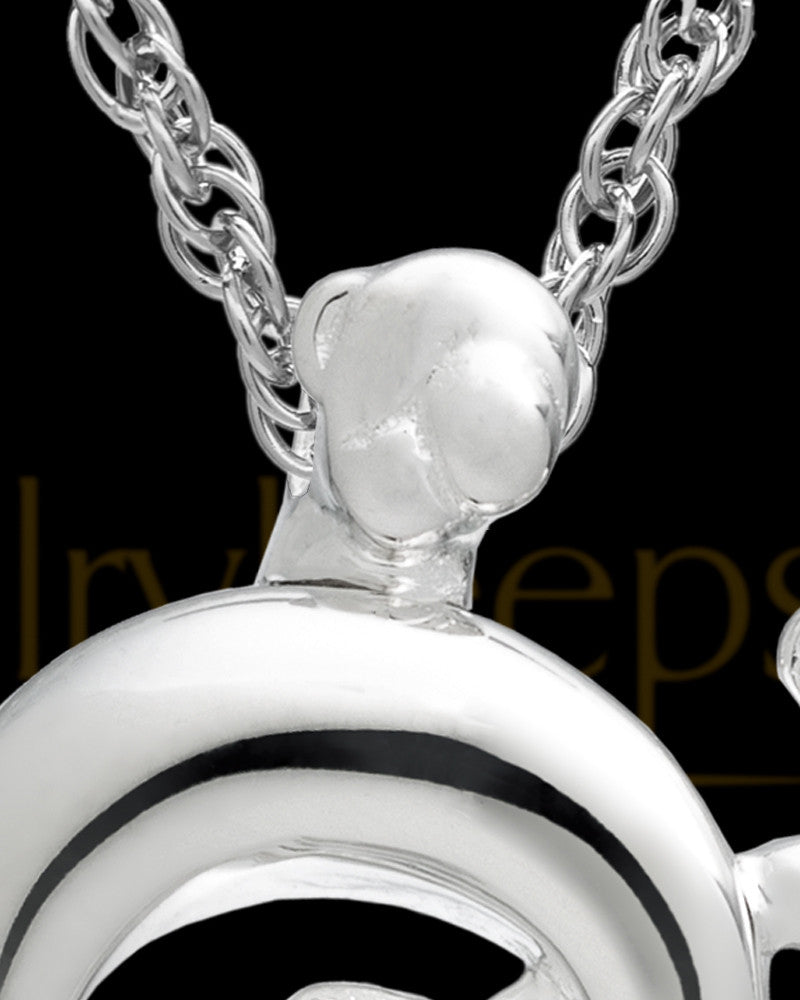Cremation Keepsake White Gold Heartfelt Keepsake