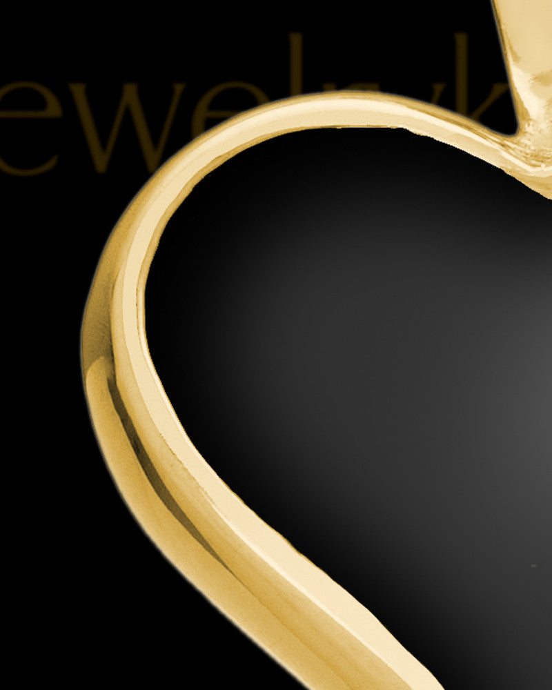 Ash Keepsake 14k Gold Ebony Heart Keepsake